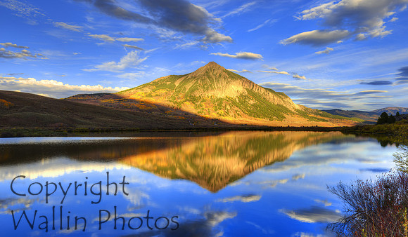 Sunset, Peanut Lake and Mt. Crested Butte, Colorado