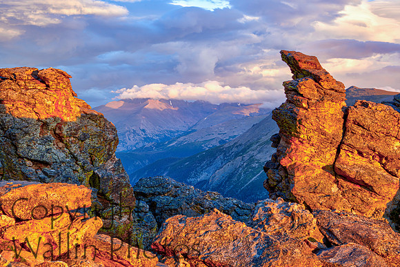 Longs Peak at Sunset Horizontal