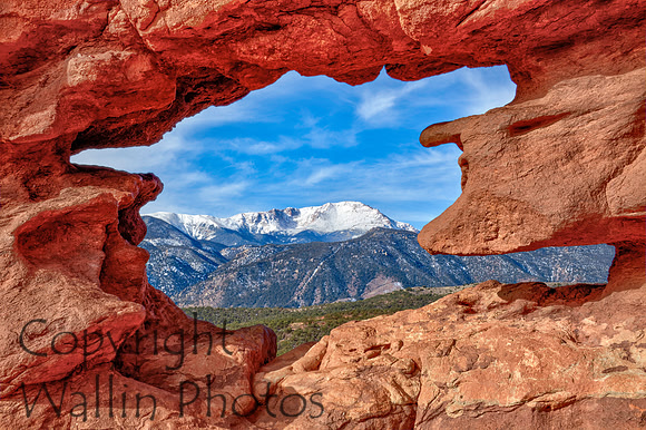 Pikes Peak through nature's window